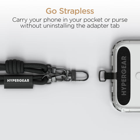 Universal Crossbody Phone Strap – Adjustable Braided Rope Phone Lanyard for iPhone, Samsung Galaxy & More | Black