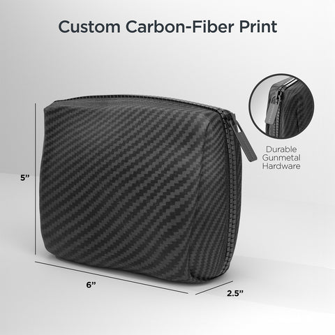 30W USB-C PD Charging Kit – Carbon Fiber Fast Charger Bundle with 6ft 2-in-1 Cable & Travel Pouch