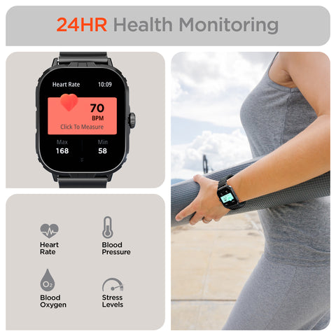 Smartwatch & Fitness Tracker – 2" Large Display with Heart Rate, SpO2, Sleep Tracking & 100+ Sports Modes