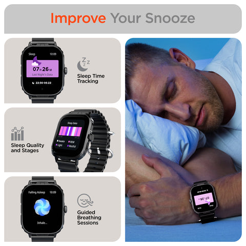 FIT X2 Smartwatch & Fitness Tracker – 2" Large Display with Heart Rate, SpO2, Sleep Tracking & 100+ Sports Modes