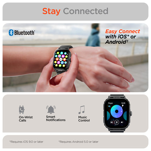 FIT X2 Smartwatch & Fitness Tracker – 2" Large Display with Heart Rate, SpO2, Sleep Tracking & 100+ Sports Modes