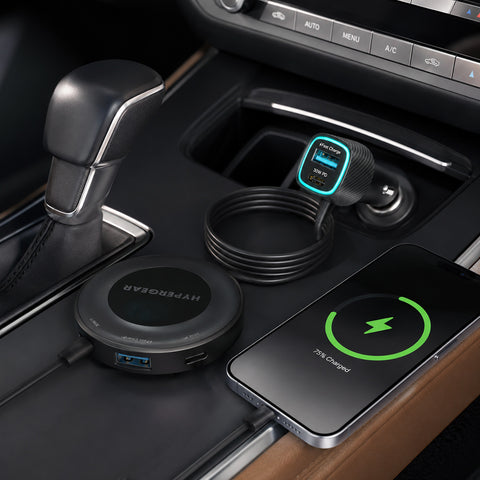 98W 5-Port Front & Backseat Fast Car Charger – Dual 30W USB-C PD/PPS Multi-Device Car Charging Station for Families & Travel