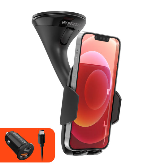 3-in-1 Kit with Windshield Mount, 20W USB-C PD Fast Car Charger & 3ft USB-C Cable
