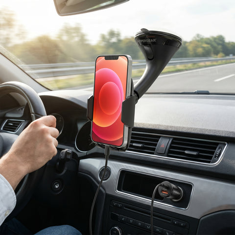 3-in-1 Kit with Windshield Mount, 20W USB-C PD Fast Car Charger & 3ft USB-C Cable