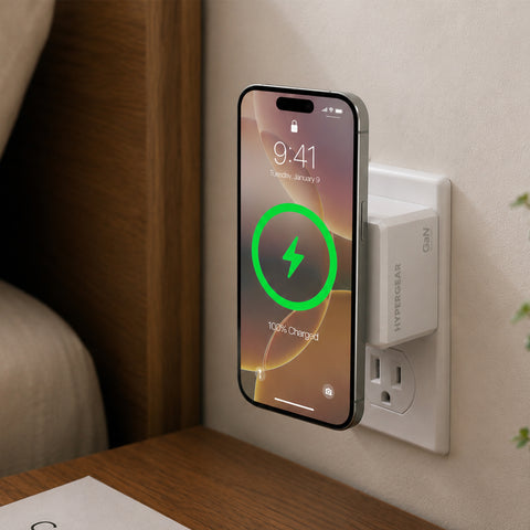 3-in-1 Magnetic Wireless Fast Charger – MagSafe-Compatible Wireless Charger with Dual USB-C PD Ports | White