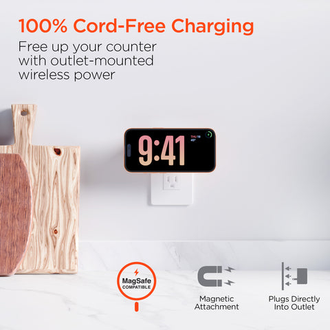 3-in-1 Magnetic Wireless Fast Charger – MagSafe-Compatible Wireless Charger with Dual USB-C PD Ports | White