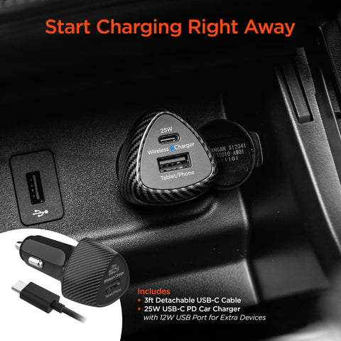 15W Magnetic Wireless Fast Charging Phone Mount | Black 3-in-1 MagSafe-Compatible Car Mount for Vent, Dashboard & Windshield