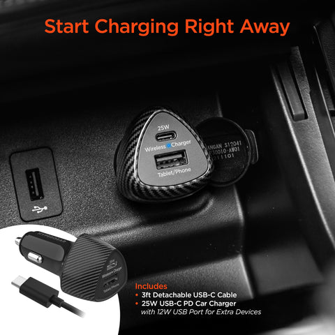 MaxCharge 15W Magnetic Wireless Fast Charging Phone Mount | Black 3-in-1 MagSafe-Compatible Car Mount for Vent, Dashboard & Windshield