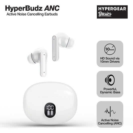 Active Noise Cancelling True Wireless Earbuds | White