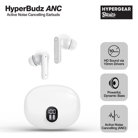 Active Noise Cancelling True Wireless Earbuds | White