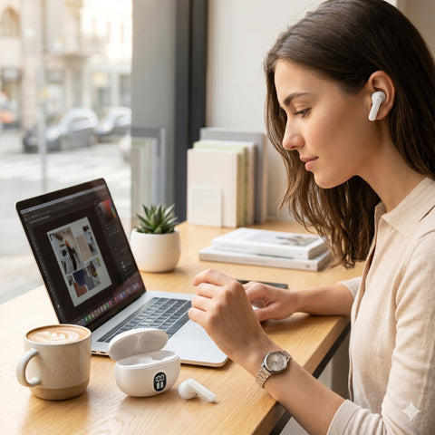 Active Noise Cancelling True Wireless Earbuds | White