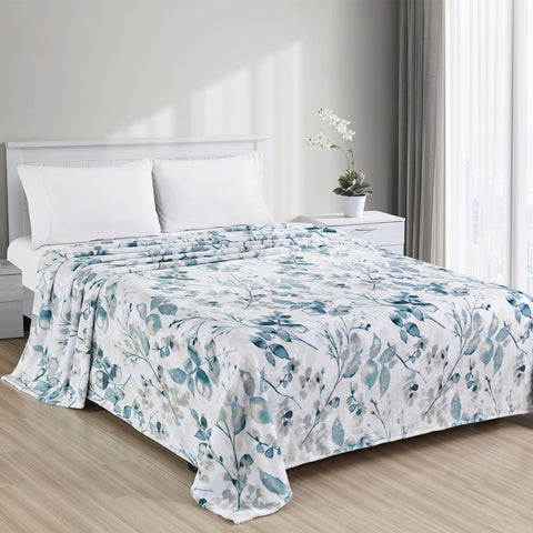 Ultra-Soft Lightweight Printed Bed Blanket – All-Season Microfiber Throw – Queen and King Sizes – Stylish and Comfortable Bedding for Home Use
