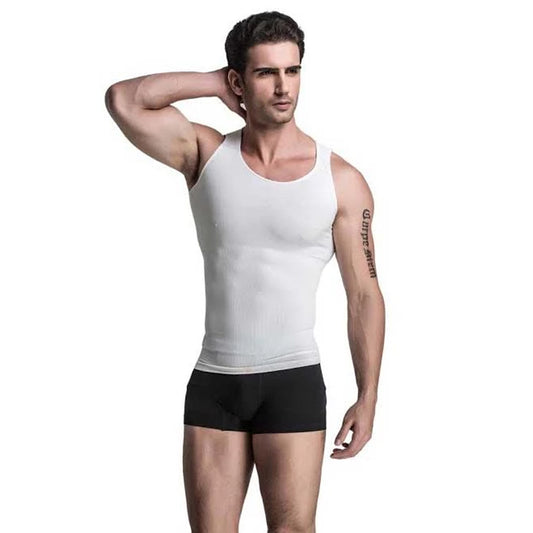 Men's 2-in-1 Compression & Posture Support Shirt Performance Compression Base Layer with Core Support for Workouts, Sports & Everyday Wear