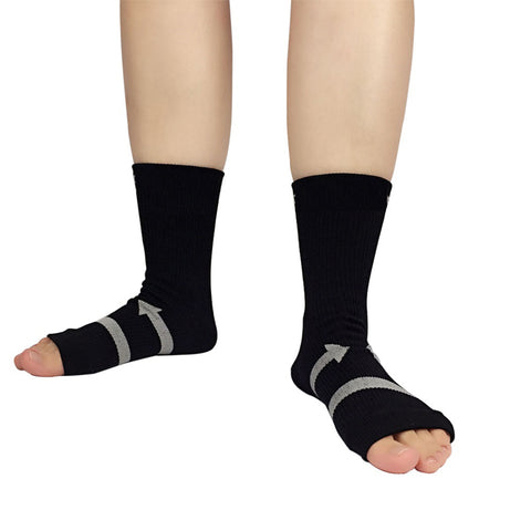 3-Pairs 360° Full Pressure Open Toe Compression Socks Unisex Compression Foot Sleeves with Arch Support | 10–20 mmHg Compression