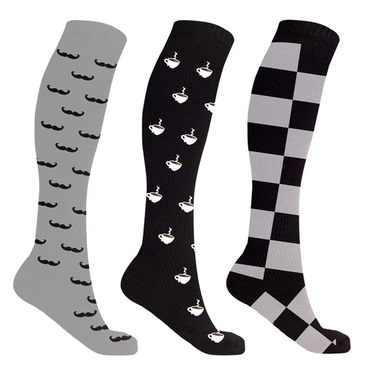 Men’s Knee-High Compression Socks – Graduated Compression Support Socks for Travel, Circulation & Sports