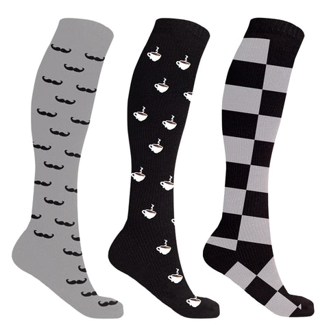 Men’s Knee-High Compression Socks – Graduated Compression Support Socks for Travel, Circulation & Sports