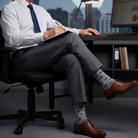 Men’s Knee-High Compression Socks – Graduated Compression Support Socks for Travel, Circulation & Sports