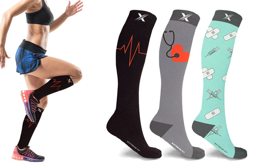 Medical Print Knee-High Compression Socks (3-Pairs)