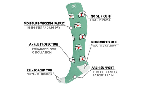 Medical Print Knee-High Compression Socks (3-Pairs)