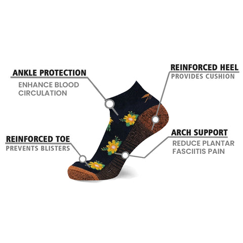 3-Pairs Copper-Infused Ankle Compression Socks – Lightweight Support Socks for Circulation, Swelling & Everyday Comfort