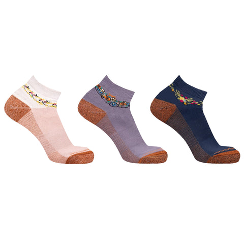 3-Pairs Copper-Infused Ankle Compression Socks – Lightweight Support Socks for Circulation, Swelling & Everyday Comfort