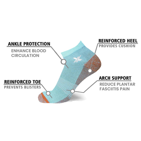 6-Pairs: Copper Compression Socks for Men & Women Circulation-Ankle Plantar Fasciitis Arch Support Socks