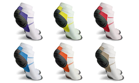 6-Pairs: High Energy Ankle Compression Socks