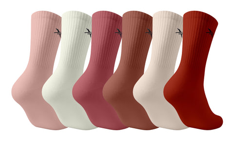 6-Pairs: Dri-tech Moisture Control Comfort Everyday Wear Crew Length Socks