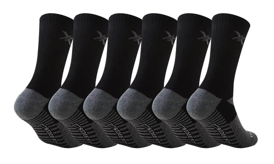 6-Pairs: Dri-tech Moisture Control Comfort Everyday Wear Crew Length Socks