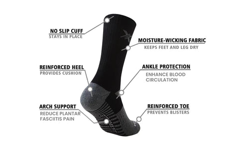 6-Pairs: Dri-tech Moisture Control Comfort Everyday Wear Crew Length Socks