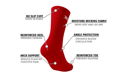 6-Pairs: Dri-tech Moisture Control Comfort Everyday Wear Crew Length Socks