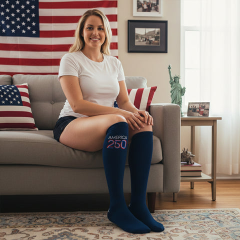 3-Pairs: Patriotic Knee-High Compression Socks – Graduated Support for Circulation, Swelling & All-Day Comfort