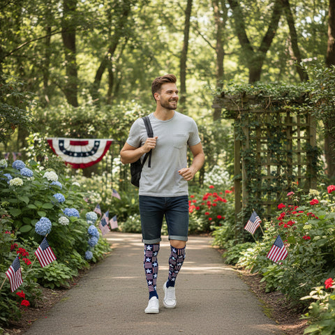 Patriotic Knee-High Compression Socks – Graduated Support for Circulation, Swelling & All-Day Comfort