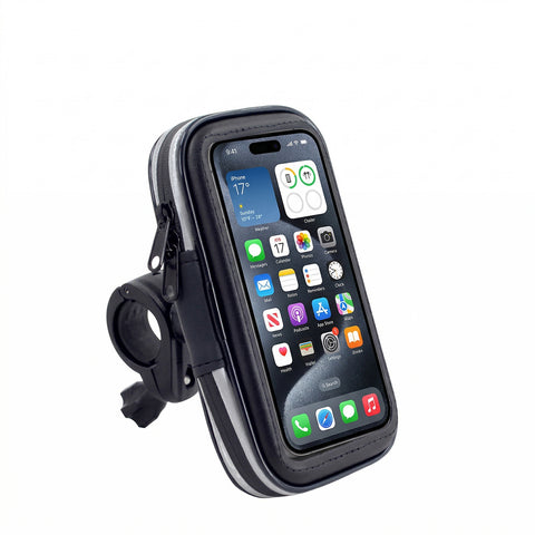 Bike Phone Mount with Weather-Resistant Case – 360-Degree Handlebar Holder