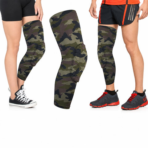 Padded Knee Compression Leg Sleeve – Stretch Support for Exercise