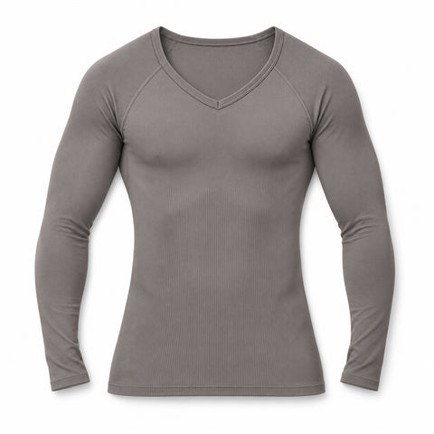 Men's Long-Sleeve Compression Shirt – Stretch Thermal Base Layer