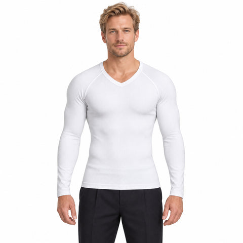 Men's Long-Sleeve Compression Shirt – Stretch Thermal Base Layer