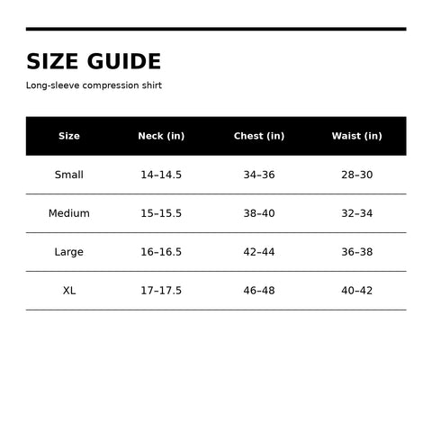 Men's Long-Sleeve Compression Shirt – Stretch Thermal Base Layer