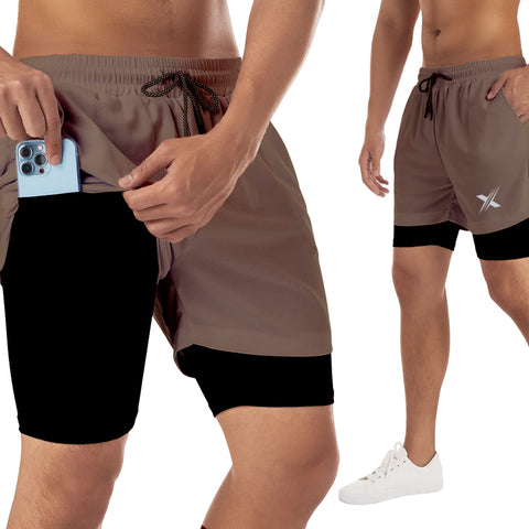 Men's Essential Lightweight Workout, Fitness and Running Shorts for Performance (2-Pack)