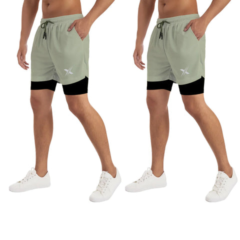 Men's Essential Lightweight Workout, Fitness and Running Shorts for Performance (2-Pack)