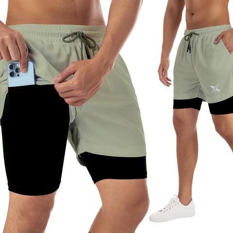 Men's Essential Lightweight Workout, Fitness and Running Shorts for Performance (2-Pack)