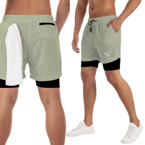 Men's Essential Lightweight Workout, Fitness and Running Shorts for Performance (2-Pack)