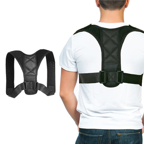 Adjustable Posture Support Brace – Padded Back and Shoulder Straps, Small or Medium
