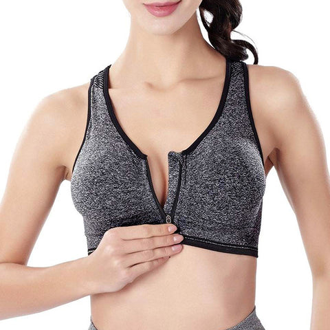 Front-Zip Sports Bras, 3-Pack – Comfortable Support, Small or Large