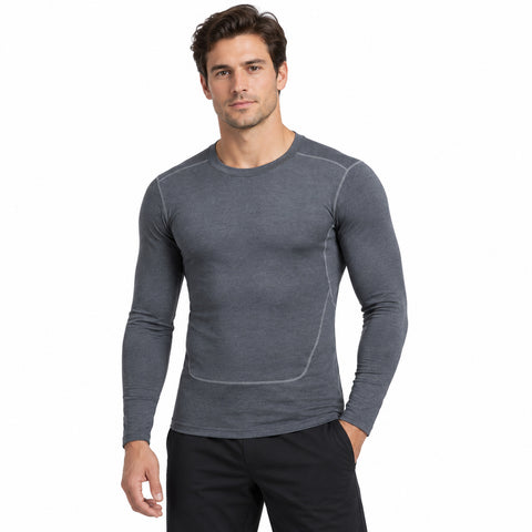 Men's Quick-Dry Long-Sleeve Shirt – Stretch Walking and Workout Top