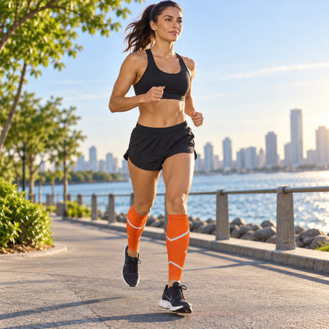 Calf Compression Sleeves for Men & Women, 1 Pair – Lightweight Quick-Drying Leg Support with Anti-Slip Grip