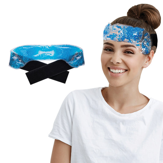 2-Pack: Hot & Cold Migraine Relief Headband Wrap – Gel Bead Therapy for Headache, Sinus Pressure & Tension Relief with Adjustable Strap