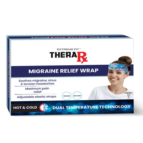 2-Pack: Hot & Cold Migraine Relief Headband Wrap – Gel Bead Therapy for Headache, Sinus Pressure & Tension Relief with Adjustable Strap