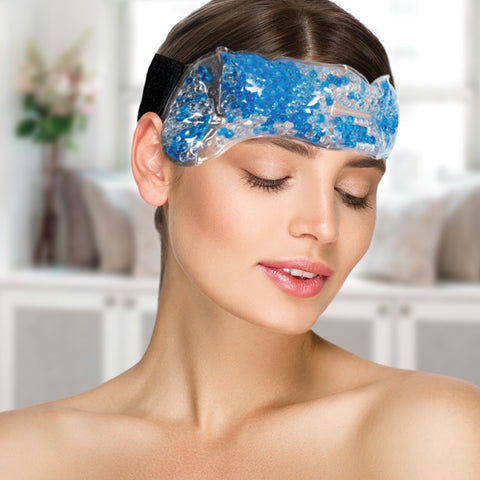 2-Pack: Hot & Cold Migraine Relief Headband Wrap – Gel Bead Therapy for Headache, Sinus Pressure & Tension Relief with Adjustable Strap