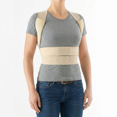 4-in-1 Posture Corrector Back Brace – Adjustable, Breathable Back & Shoulder Support for Men & Women, Medium or Large